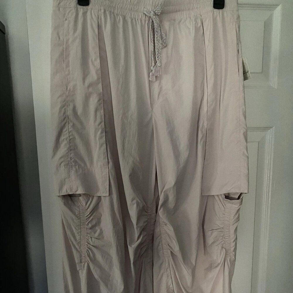 Free People Pink Parachute Joggers NWT XL